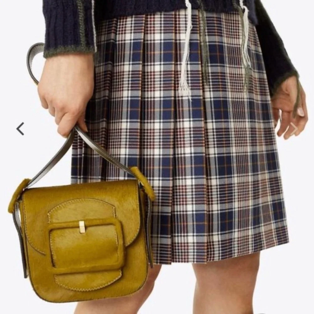 Tory Burch Sawyer green Calf Hair Bag